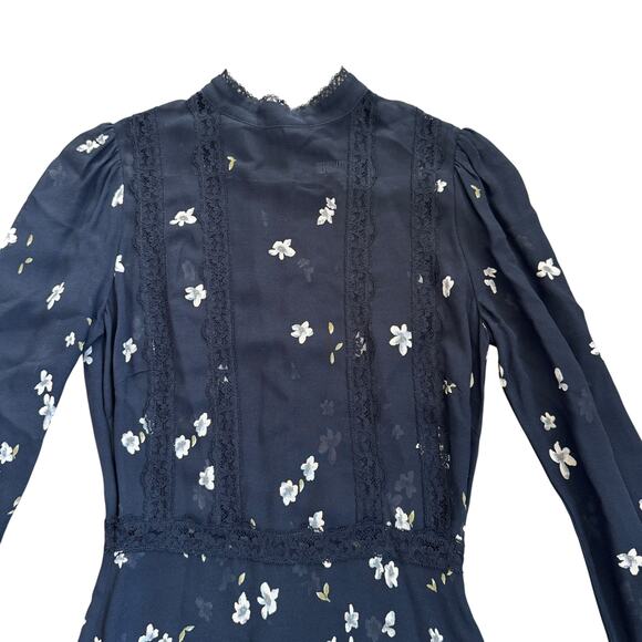 Reformation Natalia Lace Trim Midi Dress - Picture 6 of 12